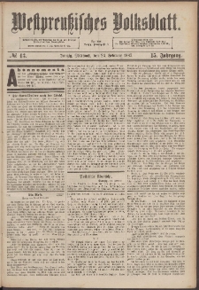 Danziger Volks-Blatt. Organ volksthümlicher Bestrebungen und Interessen 1887