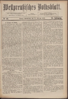 Danziger Volks-Blatt. Organ volksthümlicher Bestrebungen und Interessen 1887 26.02. nr.46