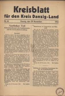Kreisblatt fur den Kreis Danzig-Land nr.46