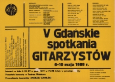 V Gdańskie Spotkania Gitarzyst&oacute;w : 6-10 maja 1989 r.