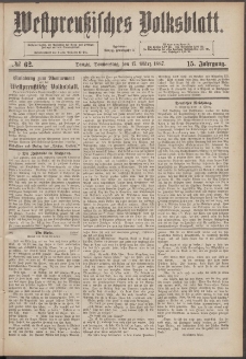 Danziger Volks-Blatt. Organ volksthümlicher Bestrebungen und Interessen 1887