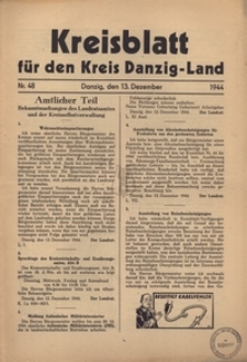 Kreisblatt fur den Kreis Danzig-Land nr.48