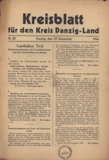 Kreisblatt fur den Kreis Danzig-Land nr.50