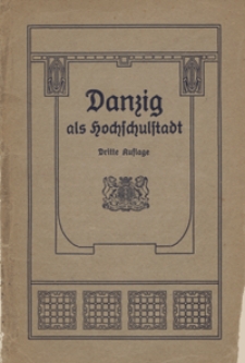 Danzig als Hochschulstadt