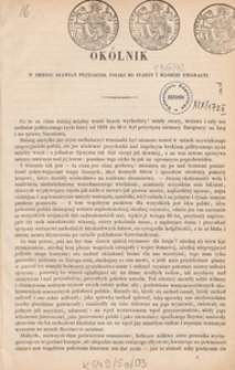 Okólnik w imieniu przyjacioł Polski do starey i młodcei emigracyi / [Wacław Jabłonowski]. Do nayiasnieszeogo cesarza wszech Rossyi Mikolaja Iº Krola Polskiego
