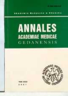 Annales Academiae Medicae Gedanensis, 2001, t. 31
