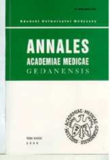 Annales Academiae Medicae Gedanensis, 2009, t. 39