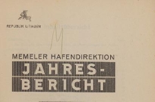 Memeler Hafendirektion Jahresbericht, 1930