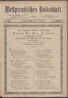 Danziger Volks-Blatt. Organ volksthümlicher Bestrebungen und Interessen 1887 18.06. nr.135