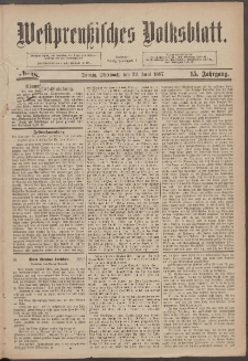 Danziger Volks-Blatt. Organ volksthümlicher Bestrebungen und Interessen 1887 22.06. nr.138