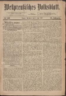 Danziger Volks-Blatt. Organ volksthümlicher Bestrebungen und Interessen 1887 06.07. nr.149