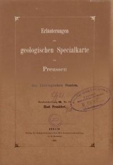 Erläuterungen zur geologischen Specialkarte von Preussen und den Thüringischen Staaten. Lfg. 21. Blatt Frankfurt. Gradabt. 68, No. 51