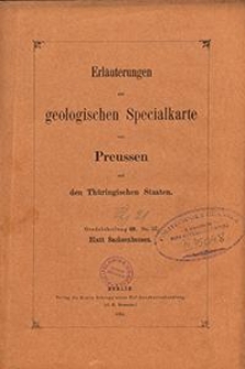 Erläuterungen zur geologischen Specialkarte von Preussen und den Thüringischen Staaten. Lfg. 21. Blatt Sachsenhausen. Gradabt. 68, No. 57