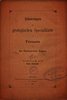 Erläuterungen zur geologischen Specialkarte von Preussen und den Thüringischen Staaten. Lfg. 22. Blatt Fahrland. Gradabt. 44, No. 35
