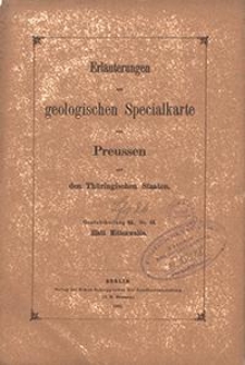 Erläuterungen zur geologischen Specialkarte von Preussen und den Thüringischen Staaten. Lfg. 26. Blatt Mittenwalde. Gradabt. 45, No. 44