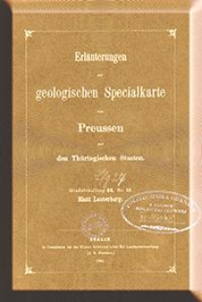 Erläuterungen zur geologischen Specialkarte von Preussen und den Thüringischen Staaten. Lfg. 27. Blatt Lauterberg. Gradabt. 56, No. 19