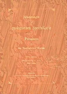 Erläuterungen zur geologischen Specialkarte von Preussen und den Thüringischen Staaten. Lfg. 28. Blatt Cahla. Gradabt. 71, No. 8