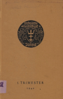 Vorlesungs-Verzeichnis : für das 1 Trimester 1940