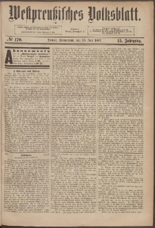 Danziger Volks-Blatt. Organ volksthümlicher Bestrebungen und Interessen 1887 30.07. nr.170