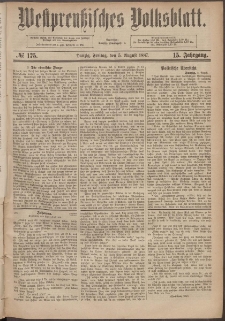 Danziger Volks-Blatt. Organ volksthümlicher Bestrebungen und Interessen 1887 05.08. nr.175