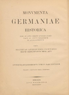 Venati Honori Clementiani Fortunati presbyteri italici opera pedestria