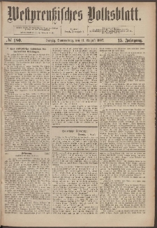 Danziger Volks-Blatt. Organ volksthümlicher Bestrebungen und Interessen 1887 11.08. nr.180