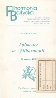 Sylwester w Filharmonii : 31 grudnia 1987 : program