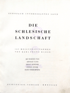 Die Schlesische Landschaft : zehnfach interessantes Land