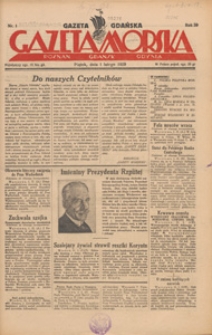 Gazeta Gdańska, Gazeta Morska, 1930.01.04 nr 3