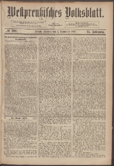 Westpreußisches Volksblatt 1887 04.09 nr 201