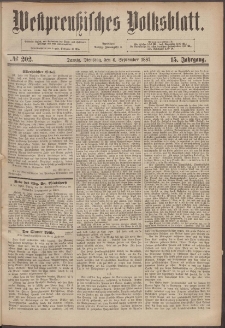 Westpreußisches Volksblatt 1887 05.09 nr 202