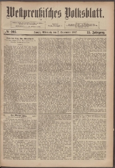Westpreußisches Volksblatt 1887 07.09. nr 202