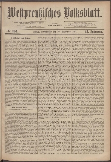 Westpreußisches Volksblatt 1887 10.09. nr 206