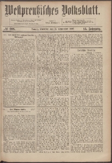 Westpreußisches Volksblatt 1887 13.09. nr 208