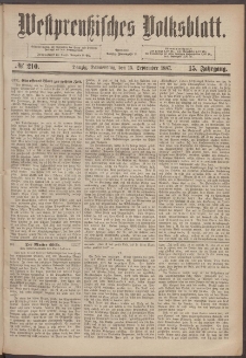 Westpreußisches Volksblatt 1887 15.09. nr 210