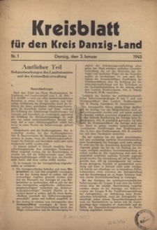 Kreisblatt fur den Kreis Danzig-Land nr.1