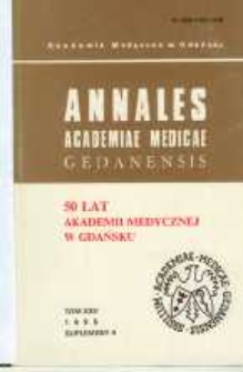 Annales Academiae Medicae Gedanensis, 1995, supl. 4
