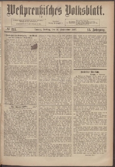 Westpreußisches Volksblatt 1887 16.09 nr 211