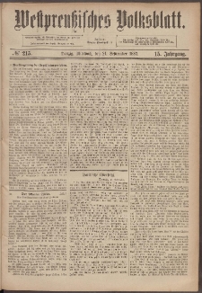 Westpreußisches Volksblatt 1887 21.09 215