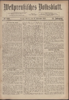 Westpreußisches Volksblatt 1887 26.09 219
