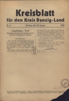 Kreisblatt fur den Kreis Danzig-Land nr.4