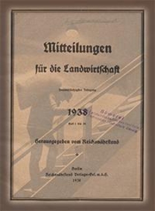 Mitteilungen der Deutschen Landwirtschafts-Gesellschaft Bd. 53, St&uuml;ck 1-52