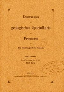 Erläuterungen zur geologischen Specialkarte von Preussen und den Thüringischen Staaten. Lfg. 34. Blatt Beetz. Gradabt. 44, No. 11