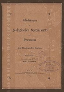 Erläuterungen zur geologischen Specialkarte von Preussen und den Thüringischen Staaten. Lfg. 34. Blatt Nassenheide. Gradabt. 44, No. 12