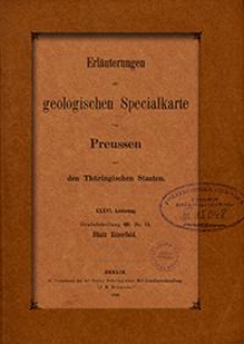 Erläuterungen zur geologischen Specialkarte von Preussen und den Thüringischen Staaten. Lfg. 36. Blatt Eiterfeld. Gradabt. 69, No.15