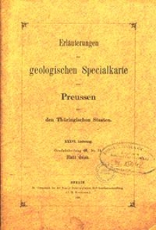 Erläuterungen zur geologischen Specialkarte von Preussen und den Thüringischen Staaten. Lfg. 36. Blatt Geisa. Gradabt. 69, No. 16