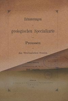 Erläuterungen zur geologischen Specialkarte von Preussen und den Thüringischen Staaten. Lfg. 36. Blatt Lengsfeld. Gradabt. 69, No. 17