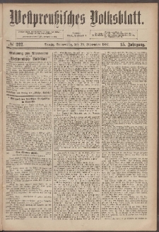 Westpreußisches Volksblatt 1887 nr 222