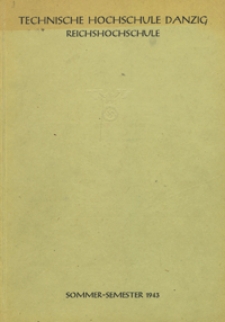 Vorlesungs-Verzeichnis : f&uuml;r das Sommersemester 1943
