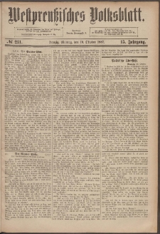 Westpreußisches Volksblatt 1887 10.10 nr 231